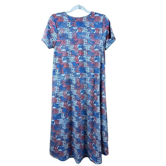 Lularoe Carly Women's 4th of July Ready Long Dress - Picture 2 of 6